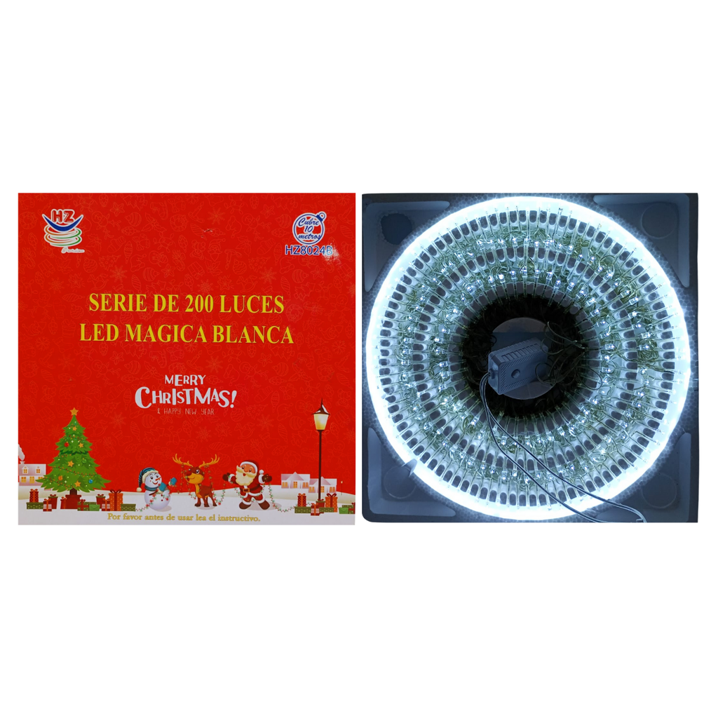 Serie De 200 Luces Led MáGica Blanca - Calidad Premium Super Novedades