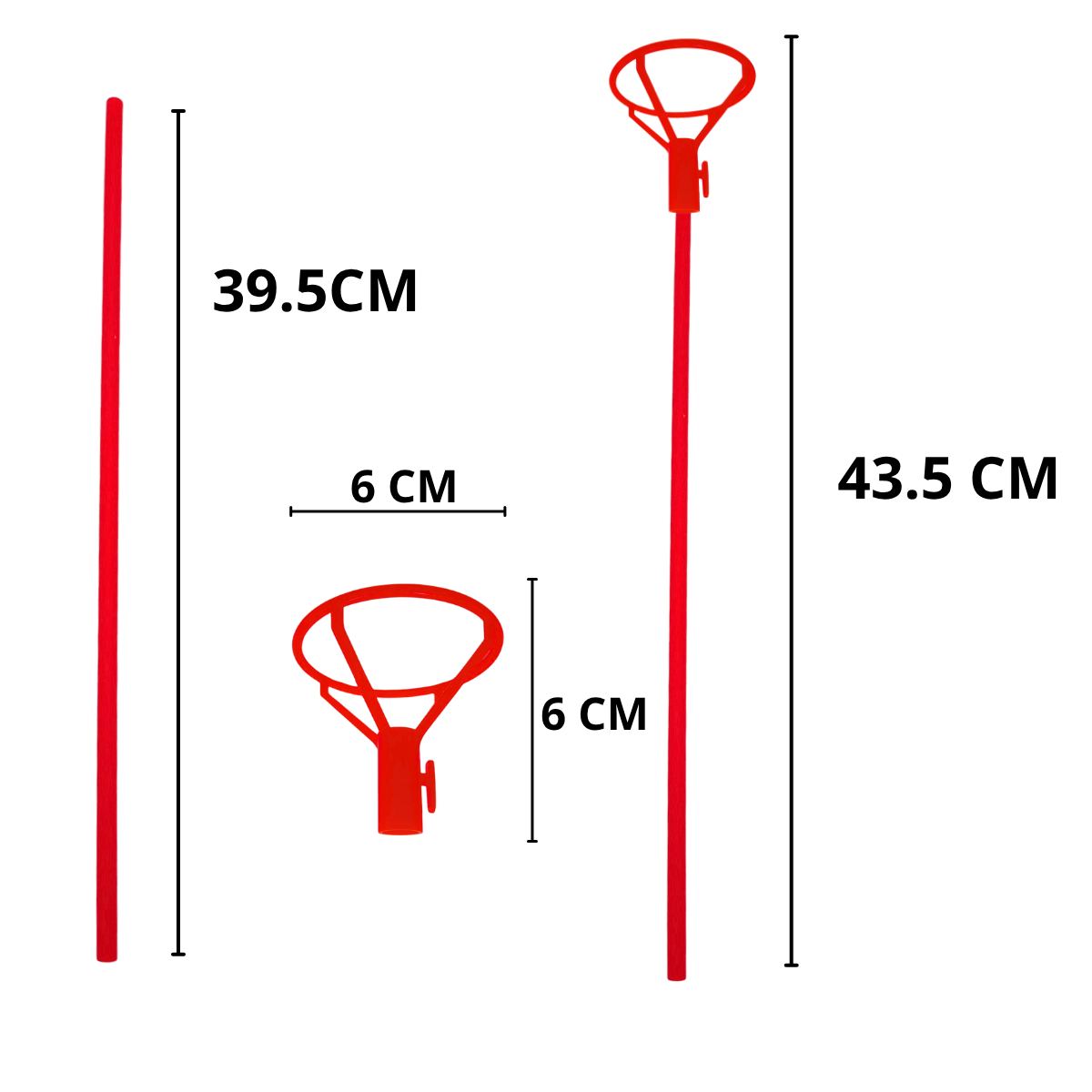 Base para Globo Bobo Roja - Soporte Festivo