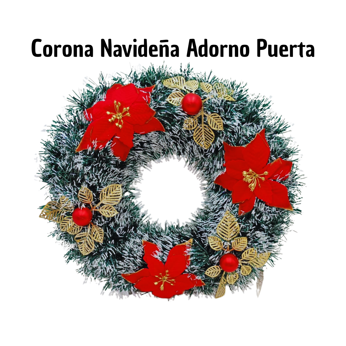 Corona NavideñA Adorno Puerta 38 Cm - Calidad Premium Super Novedades