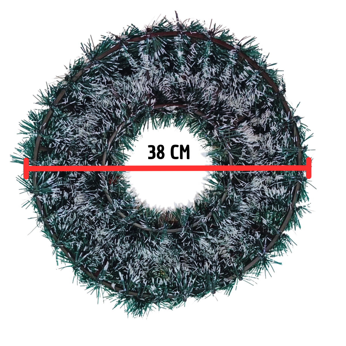 Corona NavideñA Adorno Puerta 38 Cm - Calidad Premium Super Novedades