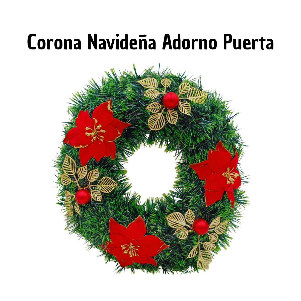 Corona NavideñA Adorno Puerta 38 Cm 2 - Calidad Premium Super Novedades