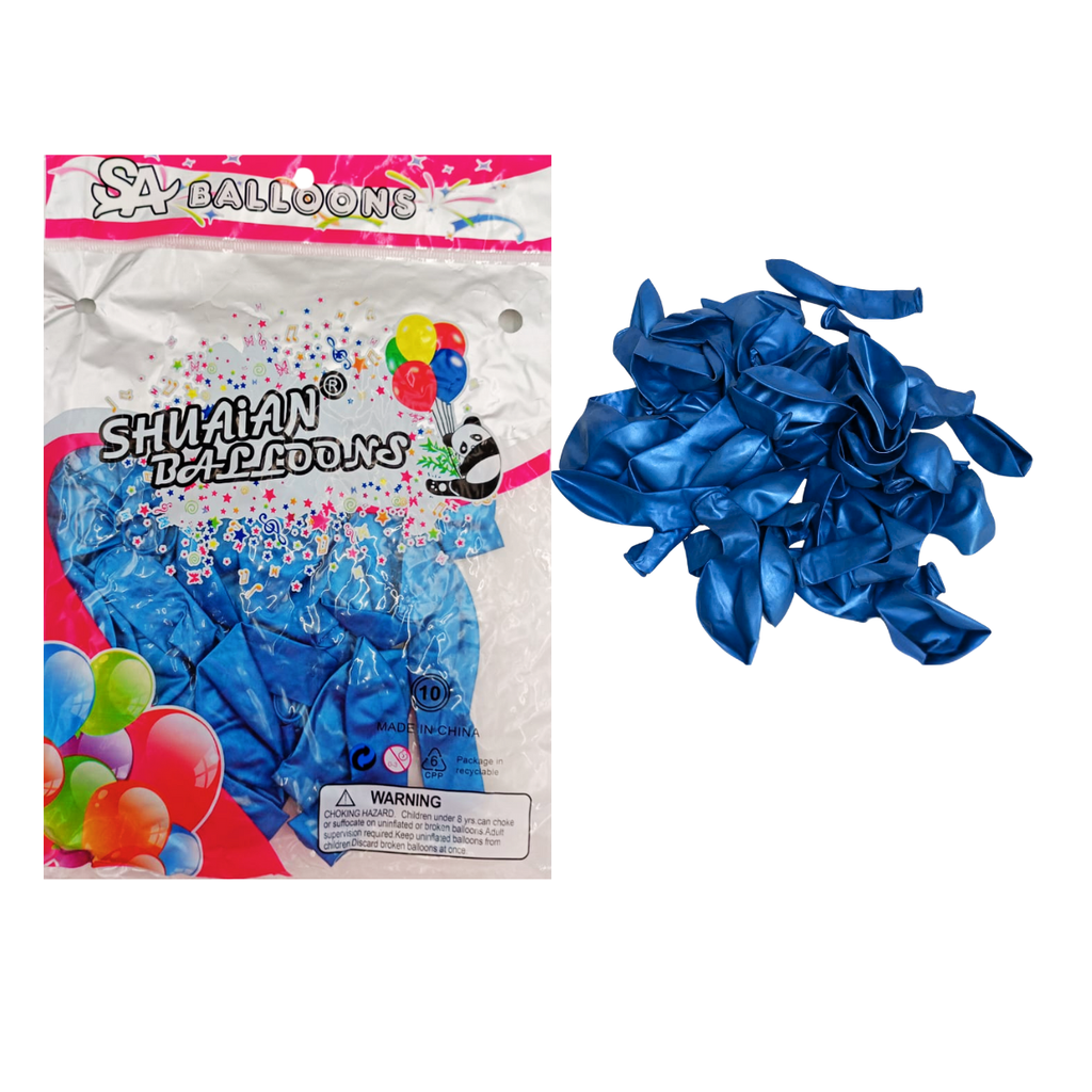 Globo Azul Cromado