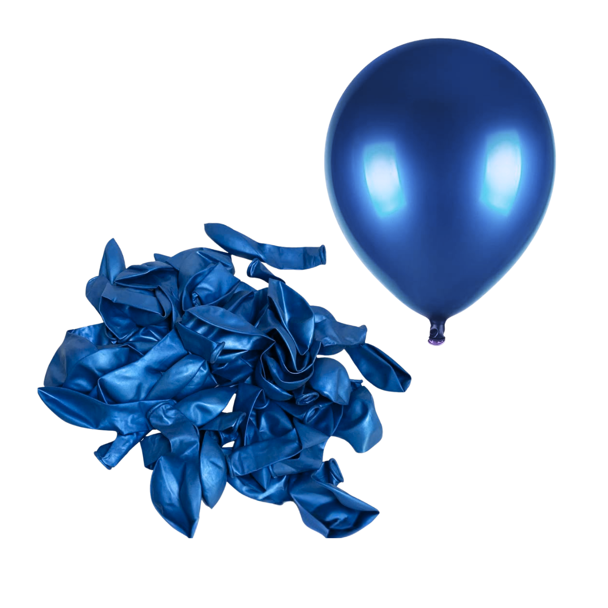 Globos Látex Cromado Azul - Decoración Elegante