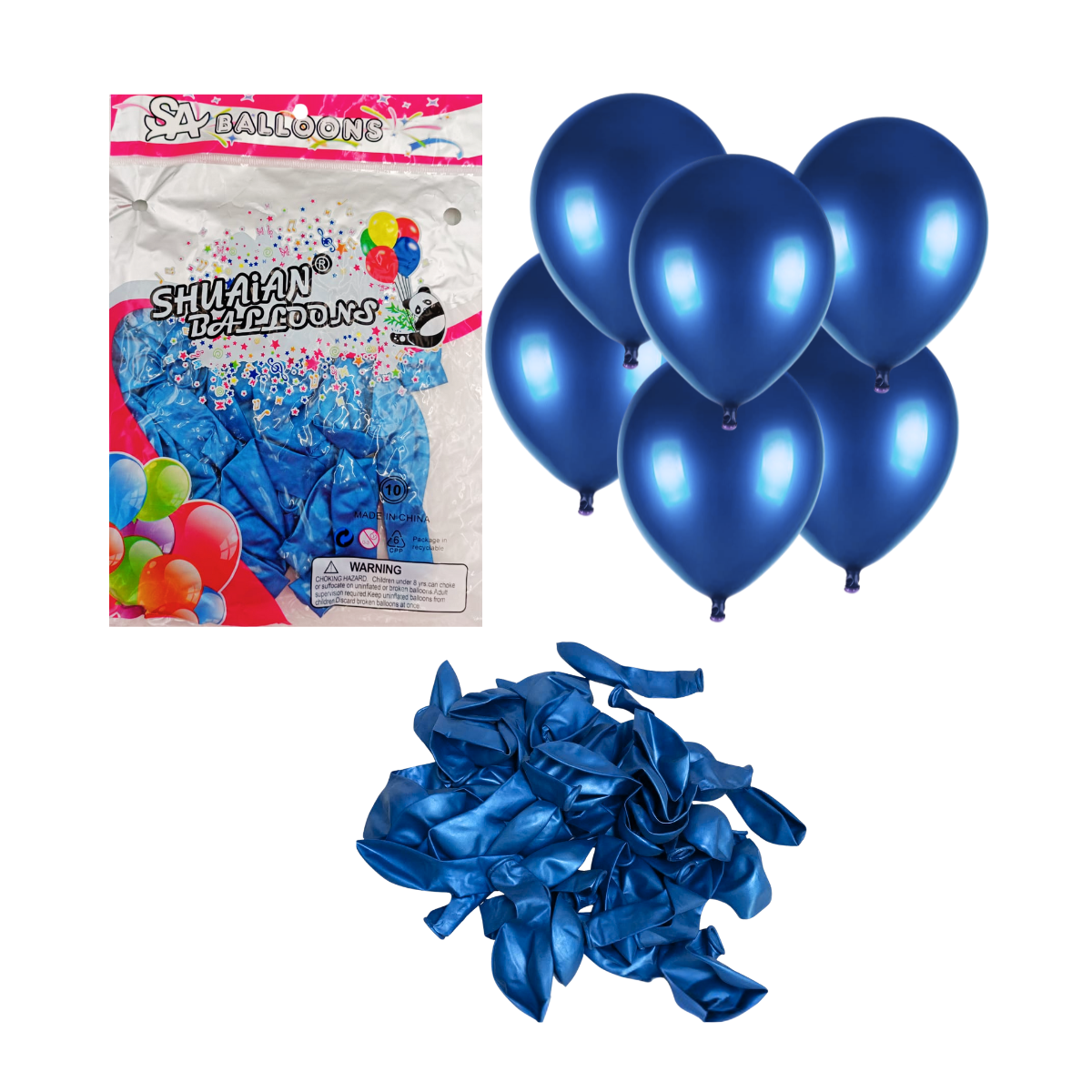 Globo Azul Cromado