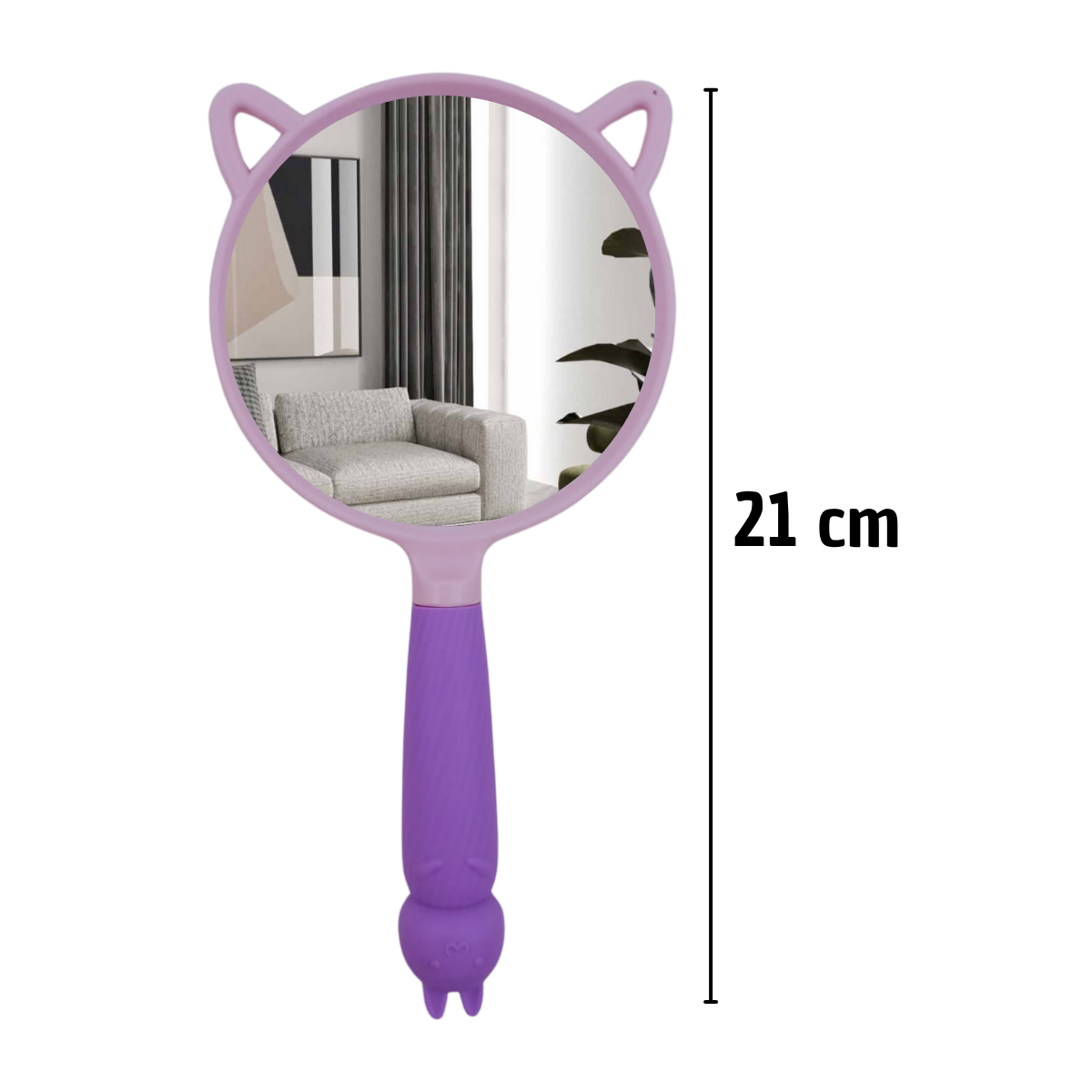 Espejo de Mano Orejas de Gato - Diseño Kawaii