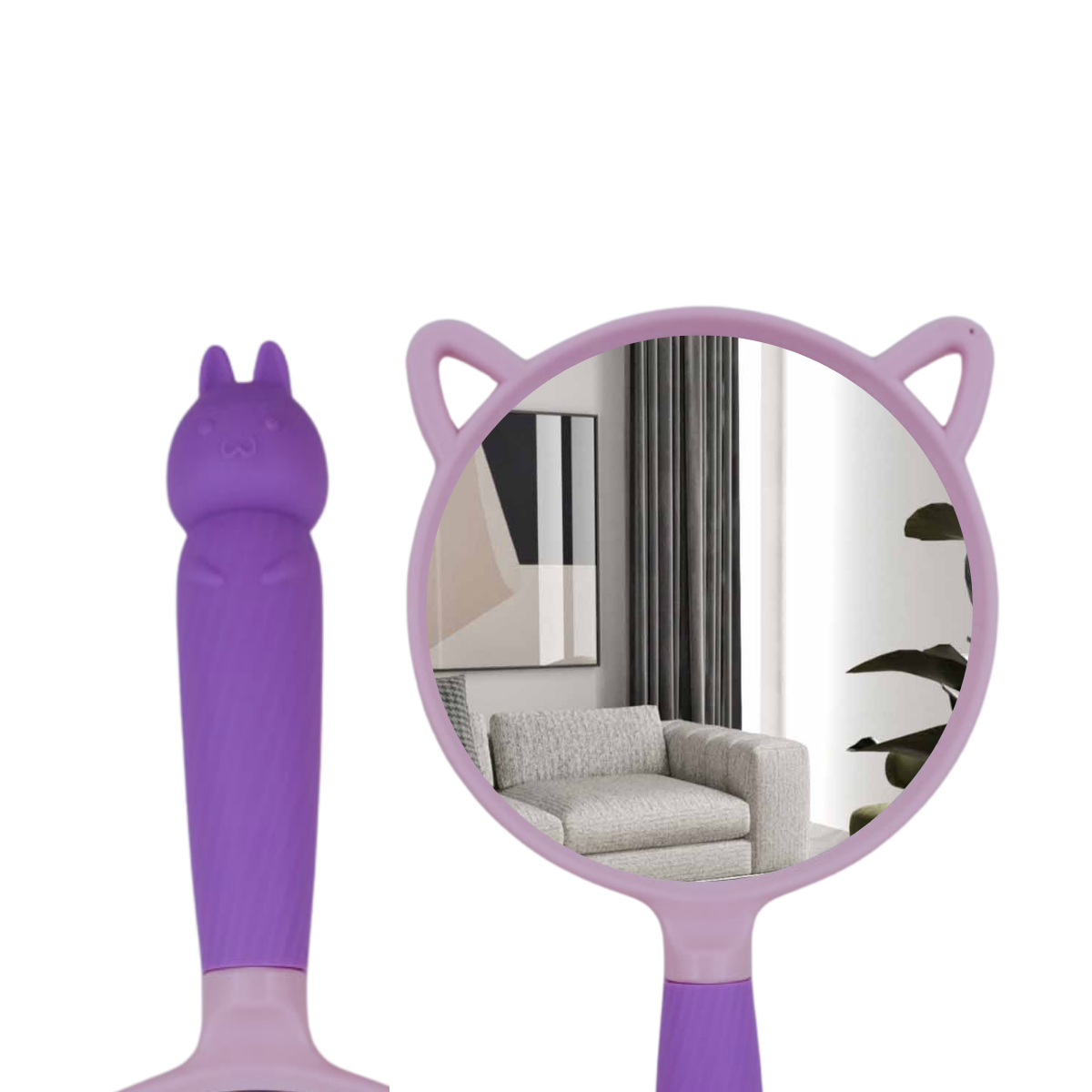 Espejo de Mano Orejas de Gato - Diseño Kawaii