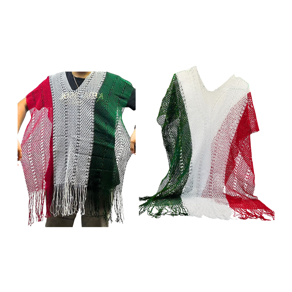 Gabán Tricolor Mexicano - Disfraz Fiestas Patrias