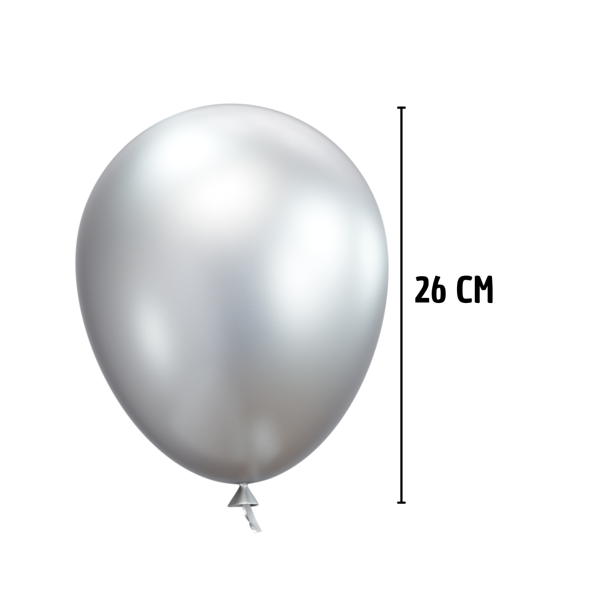 Globos Látex Cromado Plateado - Elegancia Clásica