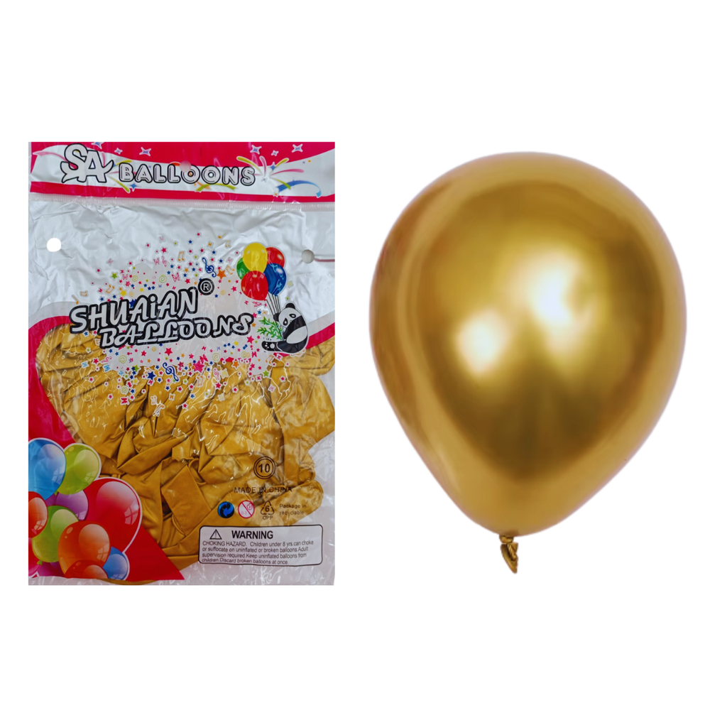 Globo Dorado Cromado