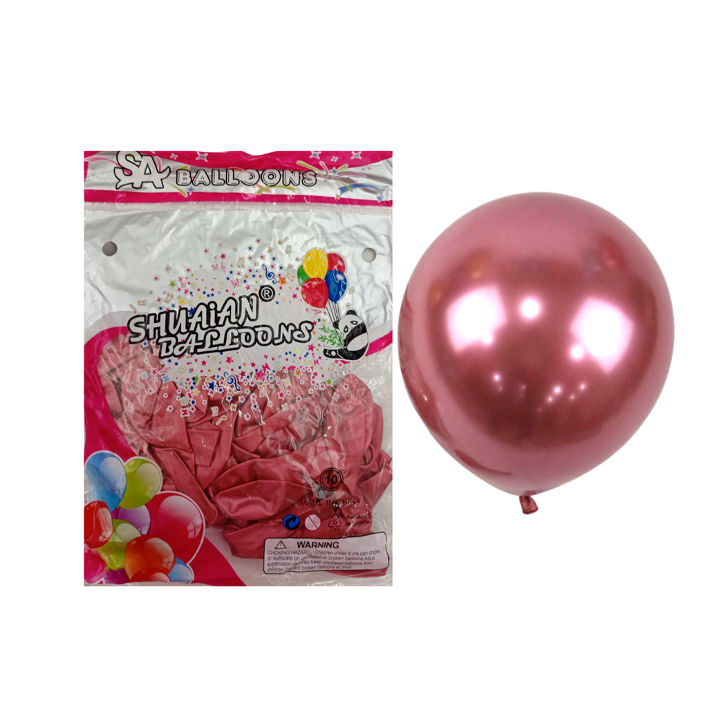 Globo Rosa Cromado