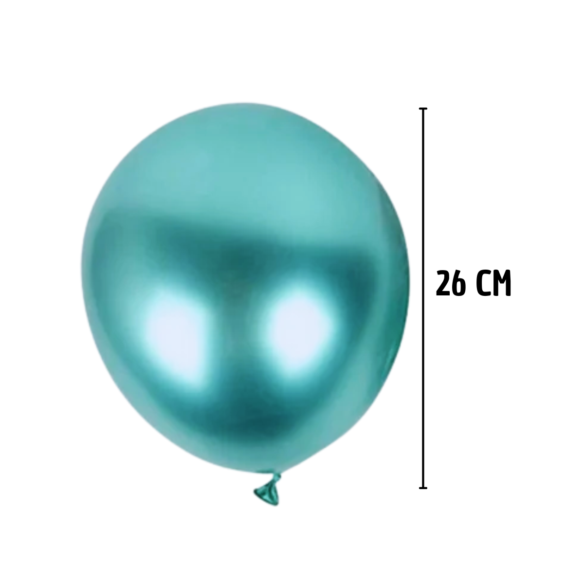 Globos Látex Cromado Azul Aqua - Estilo Marino