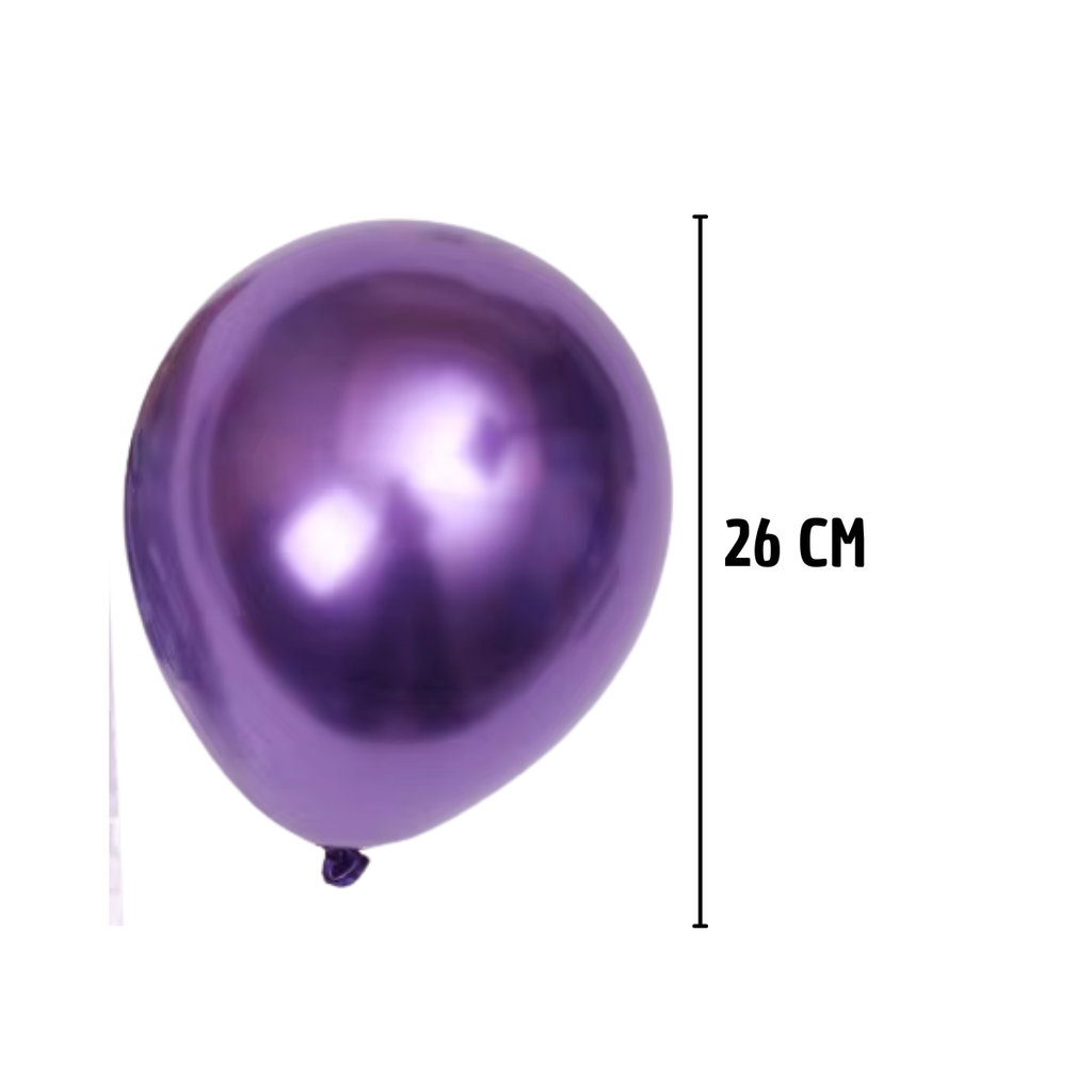 Globo Morado Cromado