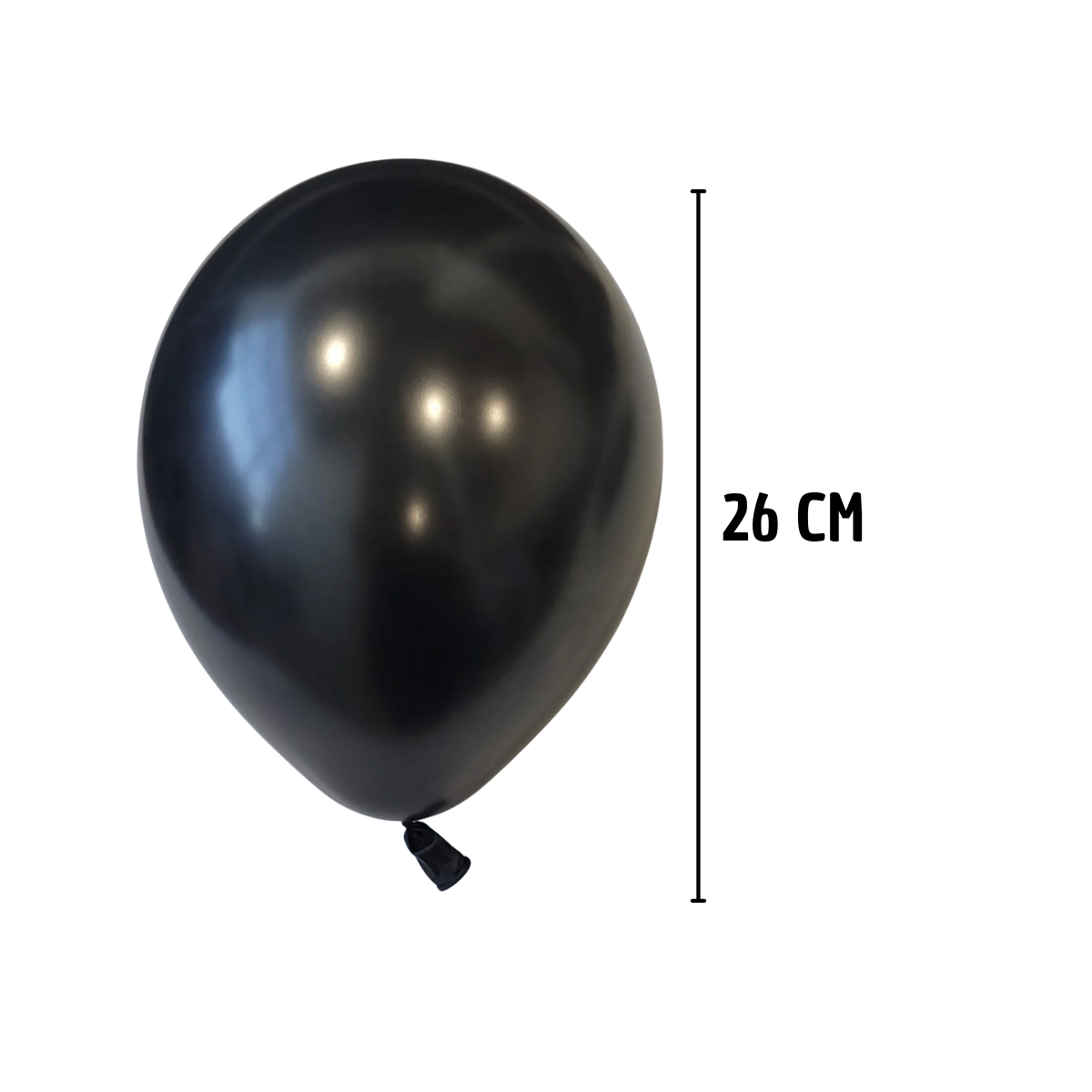 Globos Látex Cromado Negro - Decoración Moderna