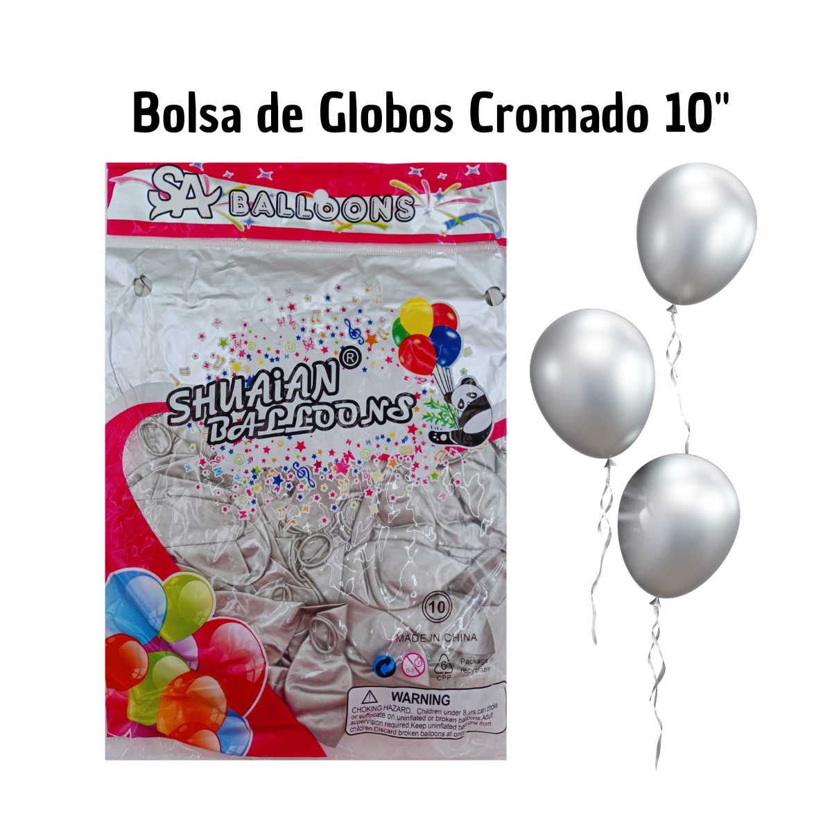 Globo Platiado Cromado