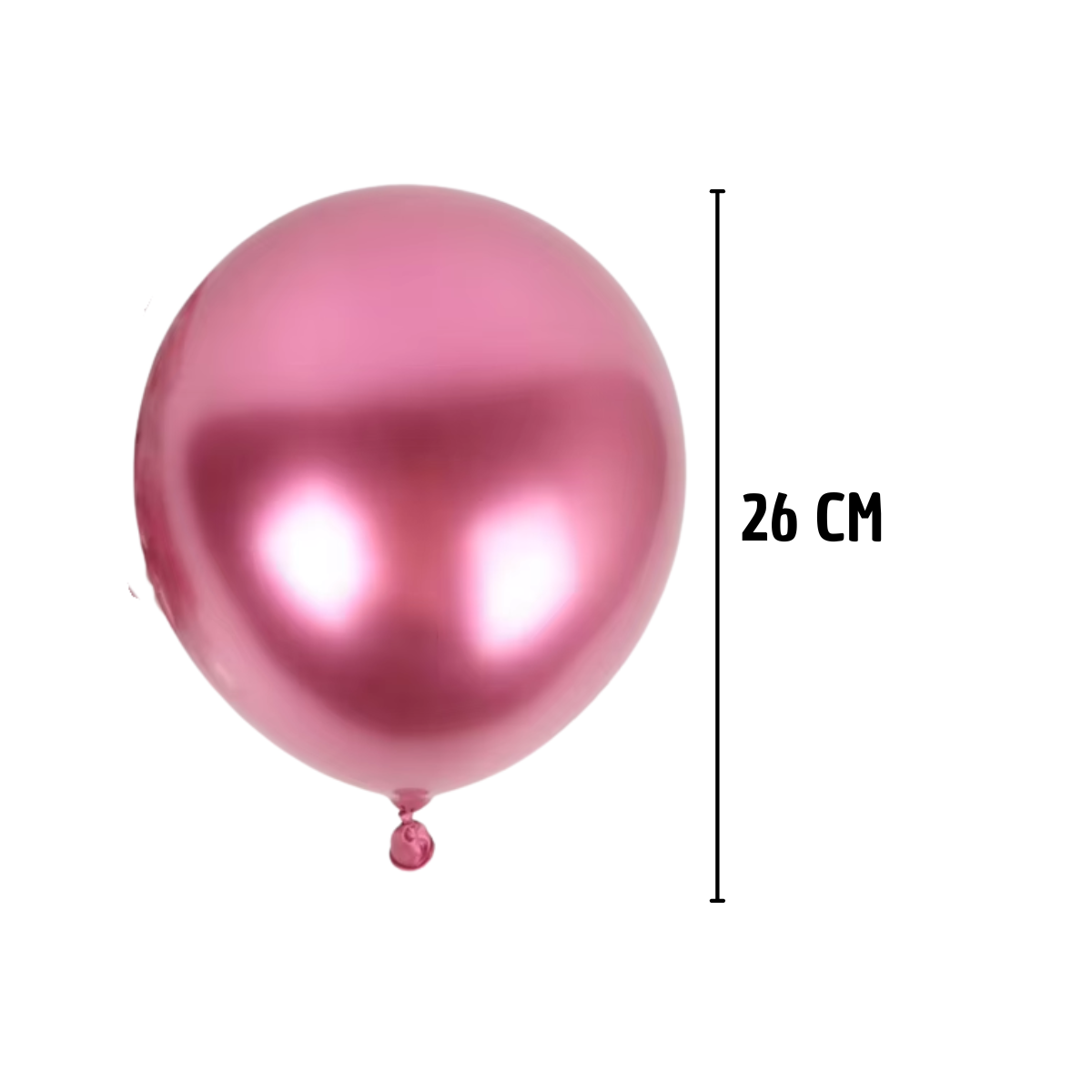 Globo Rosado Cromado