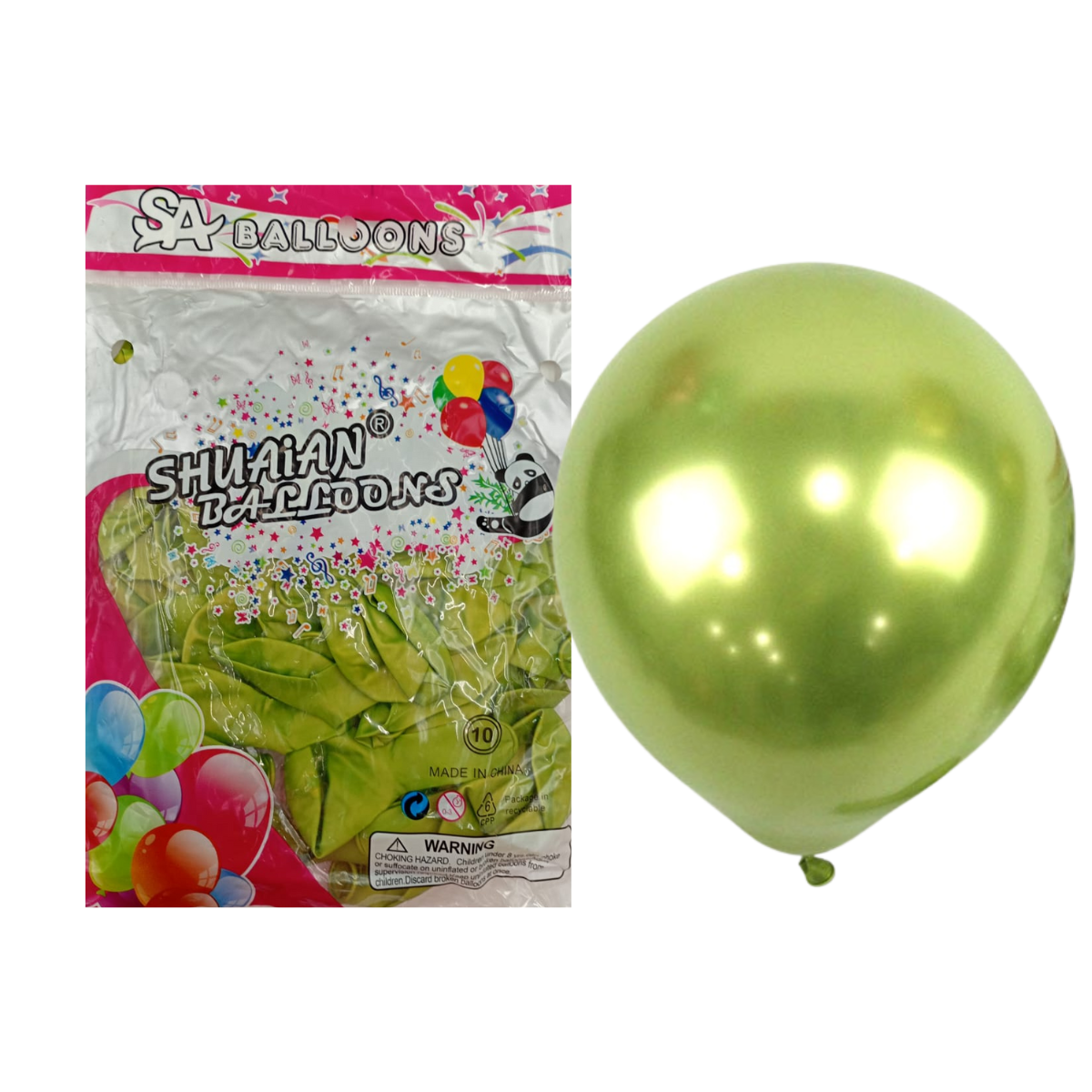 Globo Verde Cromado