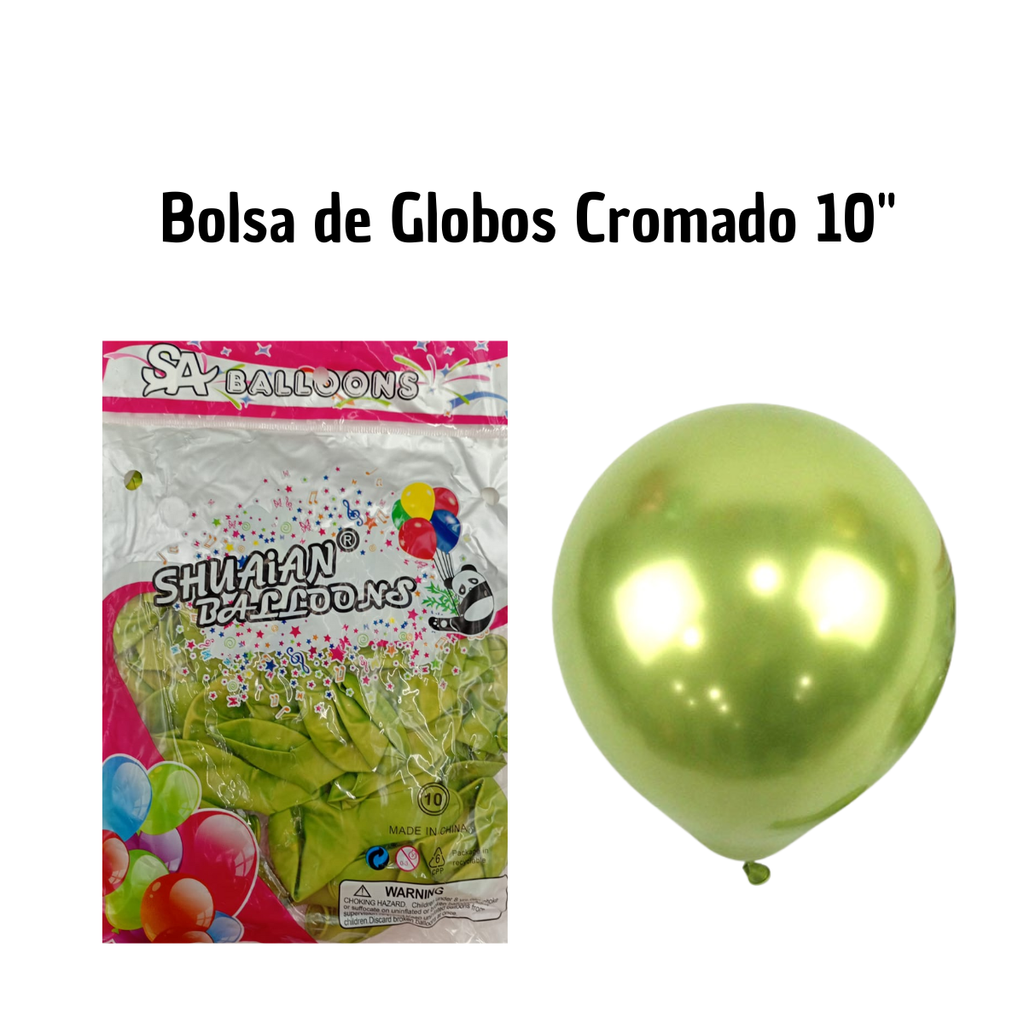 Globo Verde Cromado