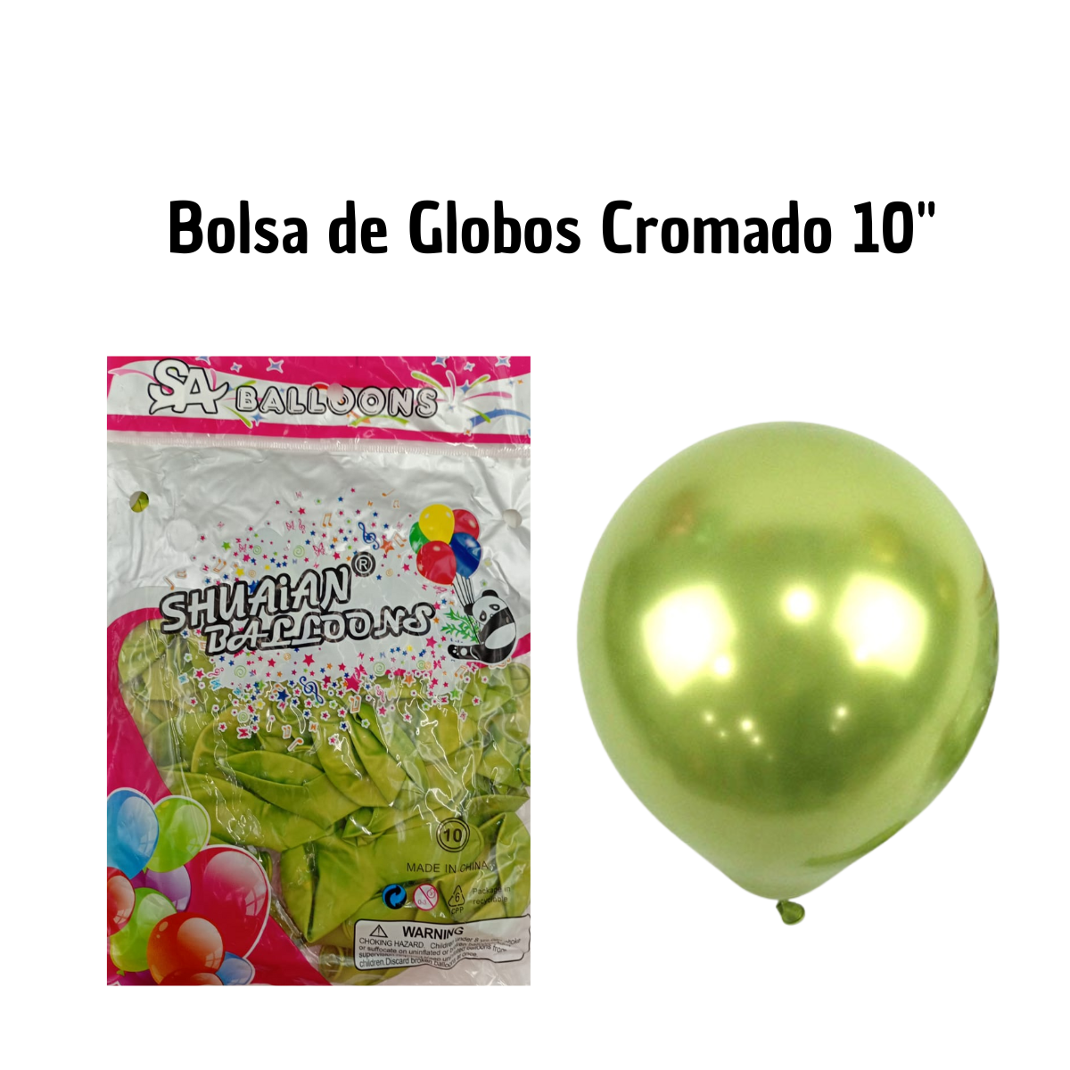Globo Verde Cromado