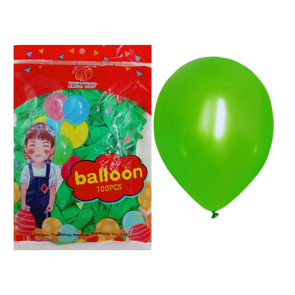 Globos Látex Verde - Naturaleza y Frescura