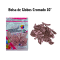 Globos Látex Cromado Mix - Variedad de Colores Metálicos