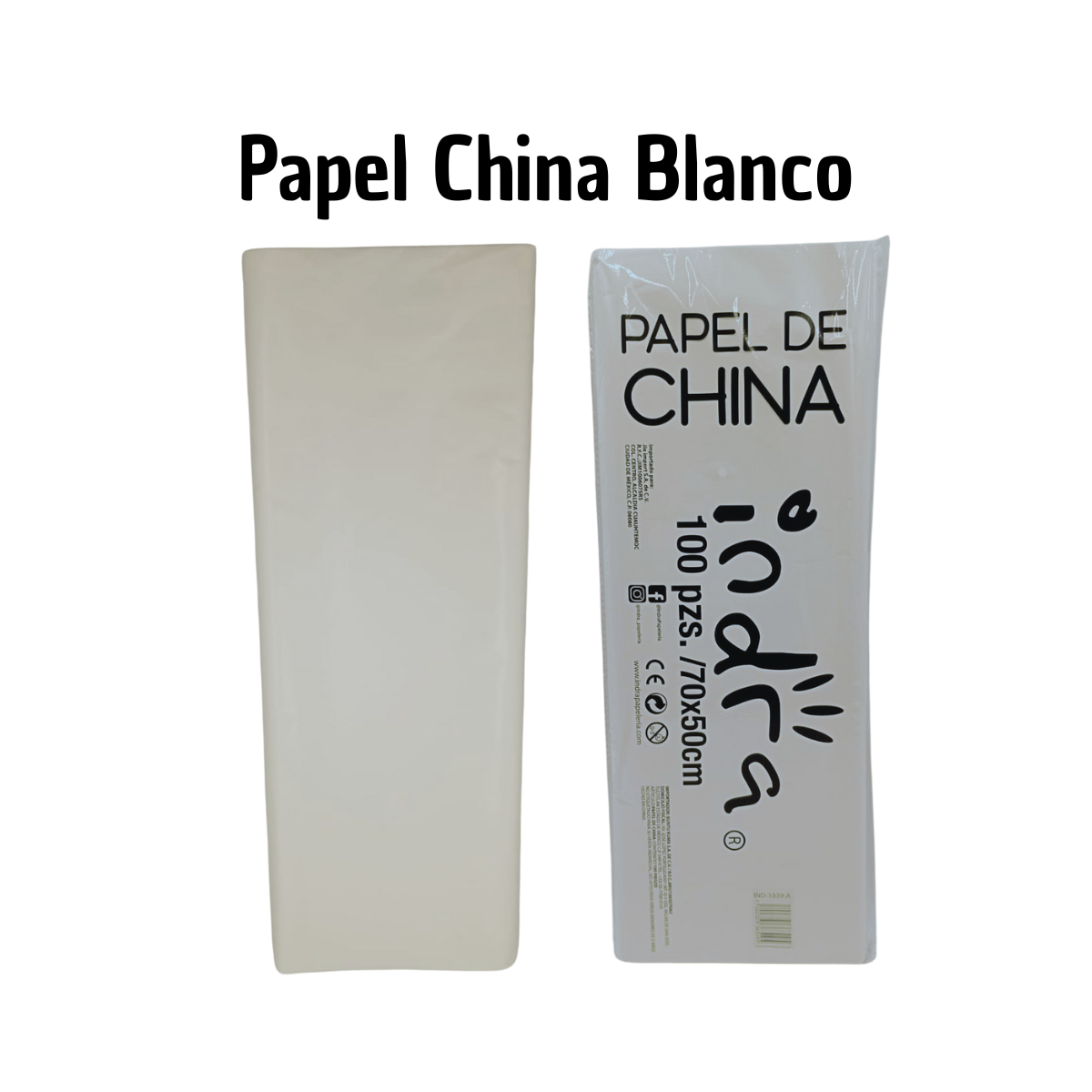 Papel China Blanco 10 Pliegos - Base Versátil