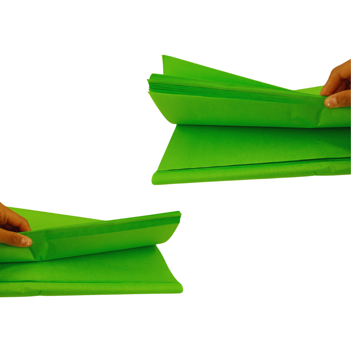 Papel China Verde 10 Pliegos - Naturaleza Creativa