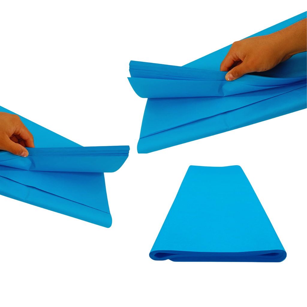 Papel China Azul Claro 10 Pliegos - Cielo y Mar