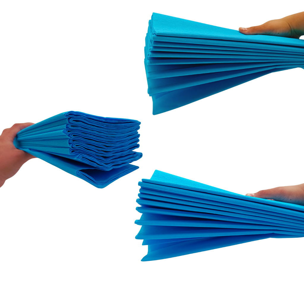 Papel Crepé Azul - Manualidades Escolares
