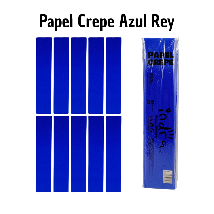 Papel Crepé Azul Rey - Decoración Elegante
