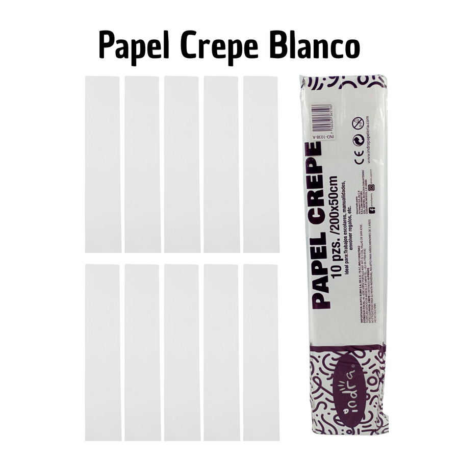 Papel Crepé Blanco - Base Neutra