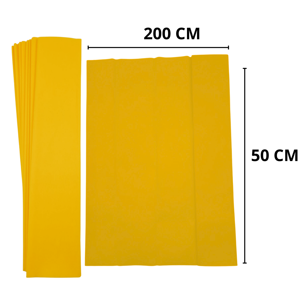 Papel Crepé Amarillo - Decoraciones Festivas