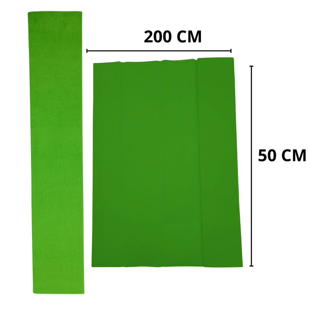 Papel Crepé Verde - Naturaleza Artificial