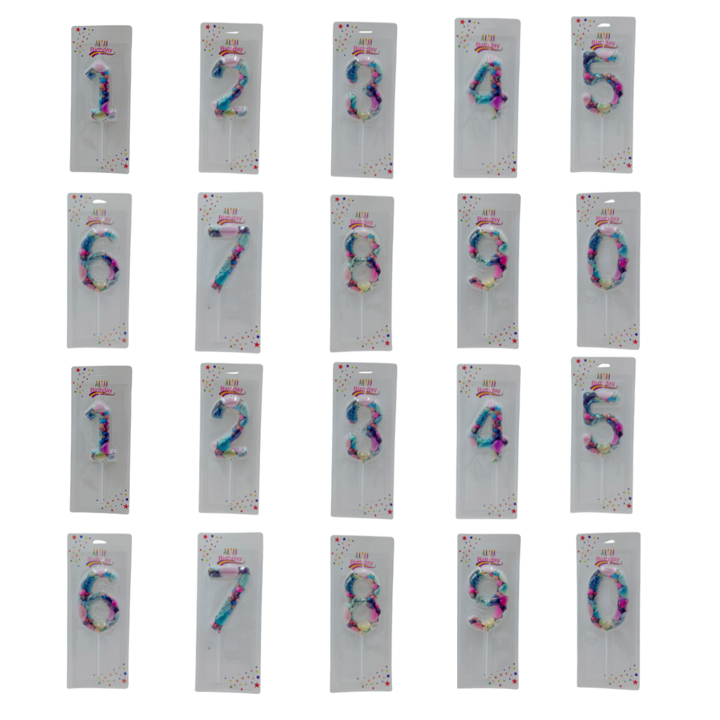 Velas Número para Pastel - Cumpleaños Clásico