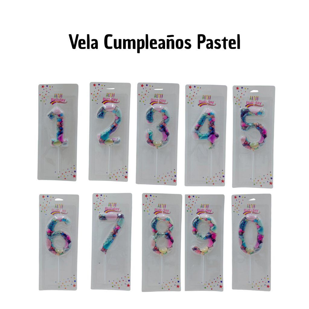 Velas Número para Pastel - Cumpleaños Clásico