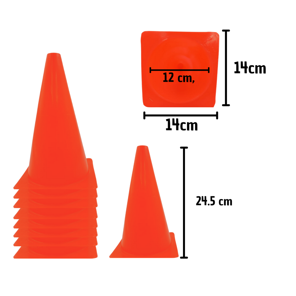 Cono de Tráfico Naranja 30cm - Señalización y Entrenamiento