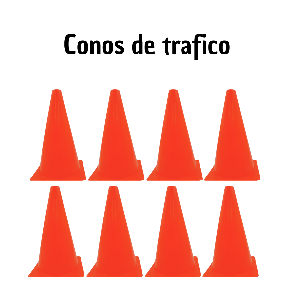 Cono de Tráfico Naranja 30cm - Señalización y Entrenamiento
