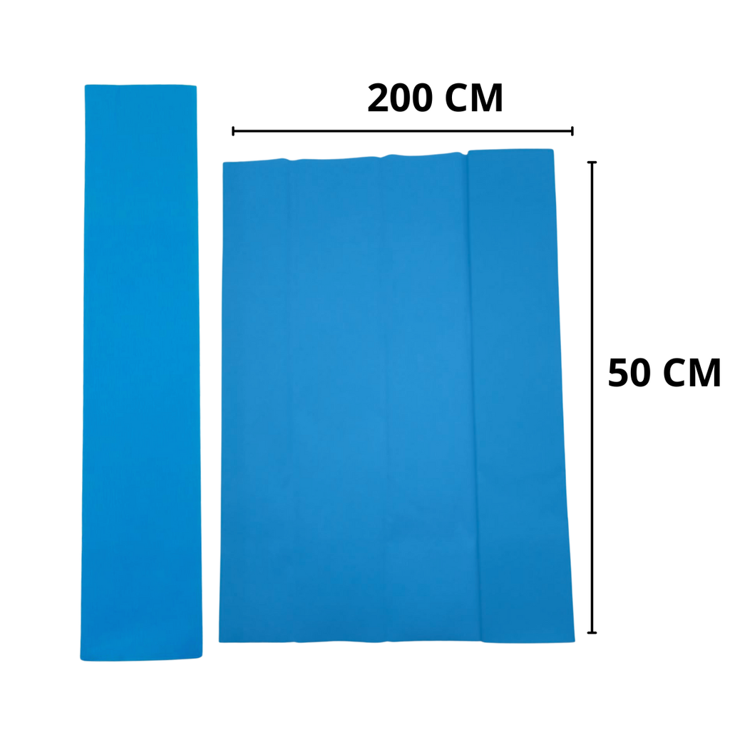 Papel Crepé Azul - Manualidades Escolares