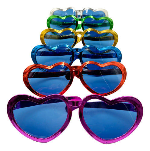 10 Lentes Gigantes Batucada Fiesta Boda Mayoreo Surtidas Colores